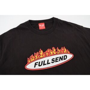 Full Send Nelk‎ Boys Burner Tee Flames Fire Logo Graphic T-Shirt Tee Mens XL